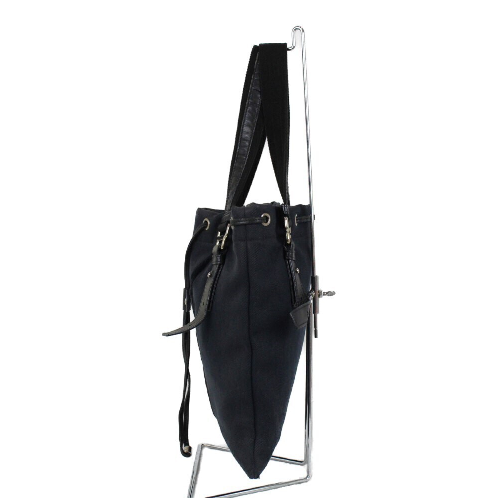 Yves Saint Laurent Kahala Tote Bag Black Canvas handbag classic YSL logo - Picture 4 of 7